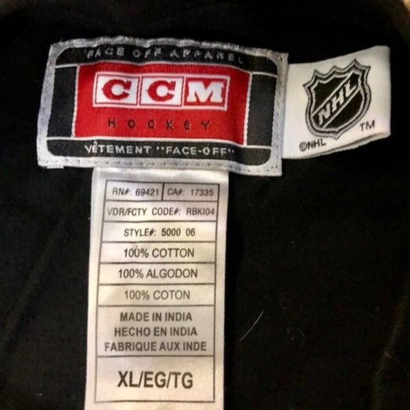 Vintage CCM NHL Pittsburgh Penguins T-Shirt Mens XL Used Hockey - Picture 5 of 6